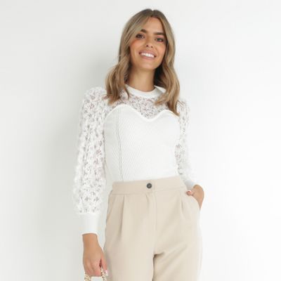 Sweter damski casual born2be ze sklepu: born2be.pl w kategorii: Swetry damskie - zdjęcie 054DCF2-170-2564_215120