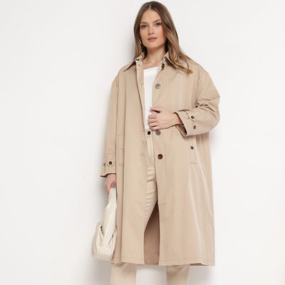 Płaszcz damski casual jesienny born2be ze sklepu: born2be.pl w kategorii: Płaszcze damskie - zdjęcie 054DCF2-170-2564_216877