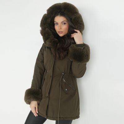 Parka damska jesienna casual born2be ze sklepu: born2be.pl w kategorii: Parki damskie - zdjęcie 054DCF2-170-2564_220123