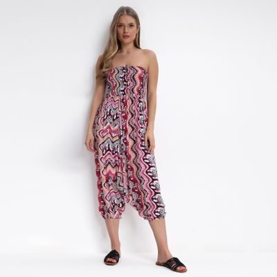 born2be - Kombinezon damski boho ze sklepu: born2be.pl w kategorii: Kombinezony damskie - zdjęcie 054DCF2-170-2564_232112