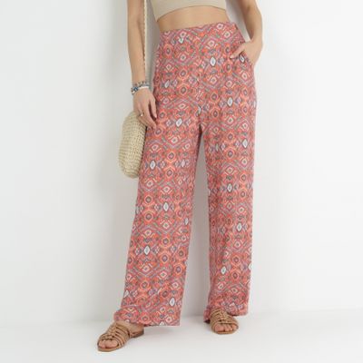 Spodnie damskie boho letnie born2be ze sklepu: born2be.pl w kategorii: Spodnie damskie - zdjęcie 054DCF2-170-2564_235647