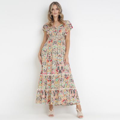 Sukienka w stylu boho born2be ze sklepu: born2be.pl w kategorii: Sukienki - zdjęcie 054DCF2-170-2564_257341