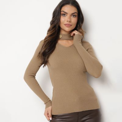 Sweter damski na zimę born2be ze sklepu: born2be.pl w kategorii: Swetry damskie - zdjęcie 054DCF2-170-2564_262700