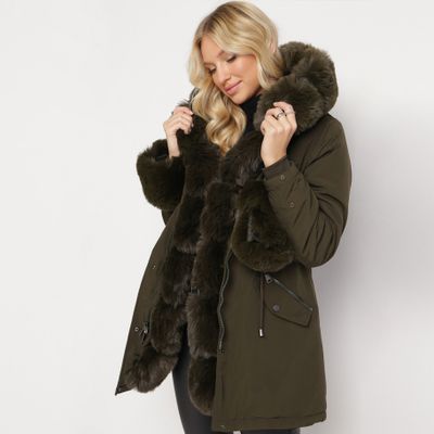 Parka damska casual born2be ze sklepu: born2be.pl w kategorii: Parki damskie - zdjęcie 054DCF2-170-2564_281039