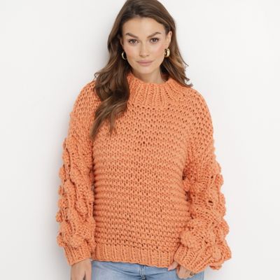 Sweter damski casual na zimę born2be ze sklepu: born2be.pl w kategorii: Swetry damskie - zdjęcie 054DCF2-170-2564_281120