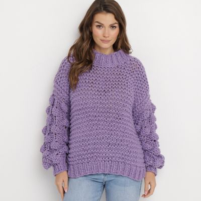 Sweter damski casual na zimę born2be ze sklepu: born2be.pl w kategorii: Swetry damskie - zdjęcie 054DCF2-170-2564_281124