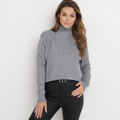 Sweter damski na zimę born2be ze sklepu: born2be.pl w kategorii: Swetry damskie - zdjęcie 054DCF2-170-2564_282416
