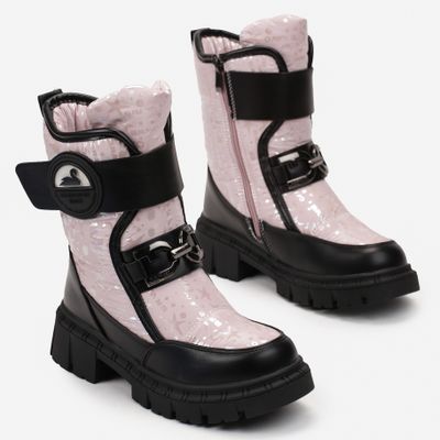 born2be - Buty zimowe dziecięce zimowe ze sklepu: born2be.pl w kategorii: Buty zimowe dziecięce - zdjęcie 054DCF2-170-2564_283146