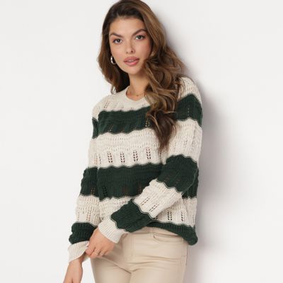 Sweter damski na zimę born2be ze sklepu: born2be.pl w kategorii: Swetry damskie - zdjęcie 054DCF2-170-2564_284272