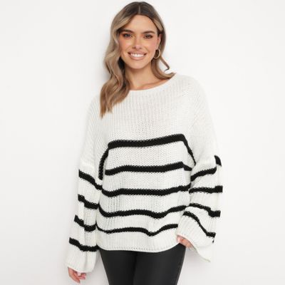 Sweter damski casualowy born2be ze sklepu: born2be.pl w kategorii: Swetry damskie - zdjęcie 054DCF2-170-2564_284284