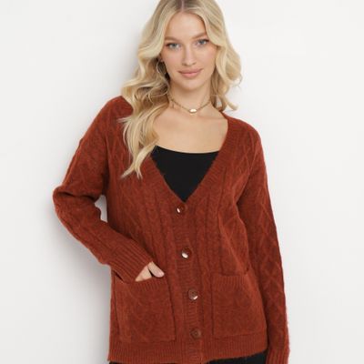 Sweter damski casual na zimę born2be ze sklepu: born2be.pl w kategorii: Swetry damskie - zdjęcie 054DCF2-170-2564_284685