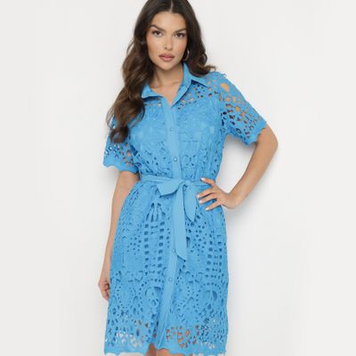 Sukienka casual koszulowa born2be ze sklepu: born2be.pl w kategorii: Sukienki - zdjęcie 054DCF2-170-2564_291057