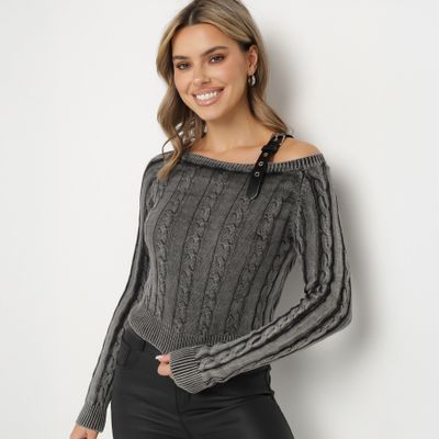Sweter damski na zimę casual born2be ze sklepu: born2be.pl w kategorii: Swetry damskie - zdjęcie 054DCF2-170-2564_295072