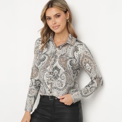 Koszula damska na wiosnę casual born2be ze sklepu: born2be.pl w kategorii: Koszule damskie - zdjęcie 054DCF2-170-2564_302116