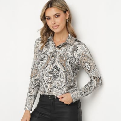 Koszula damska na wiosnę casual born2be ze sklepu: born2be.pl w kategorii: Koszule damskie - zdjęcie 054DCF2-170-2564_302116