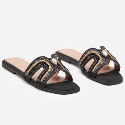 Klapki damskie w stylu boho na wiosnę born2be ze sklepu: born2be.pl w kategorii: Klapki damskie - zdjęcie 054DCF2-170-2564_329332