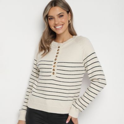 Sweter damski casual born2be ze sklepu: born2be.pl w kategorii: Swetry damskie - zdjęcie 054DCF2-170-2564_343606