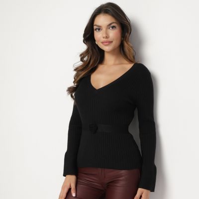 Sweter damski casualowy na zimę born2be ze sklepu: born2be.pl w kategorii: Swetry damskie - zdjęcie 054DCF2-170-2564_345103