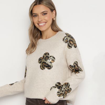 Sweter damski na zimę casual born2be ze sklepu: born2be.pl w kategorii: Swetry damskie - zdjęcie 054DCF2-170-2564_348063