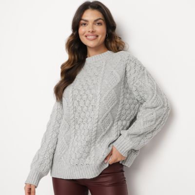 Sweter damski casualowy zimowy born2be ze sklepu: born2be.pl w kategorii: Swetry damskie - zdjęcie 054DCF2-170-2564_348338