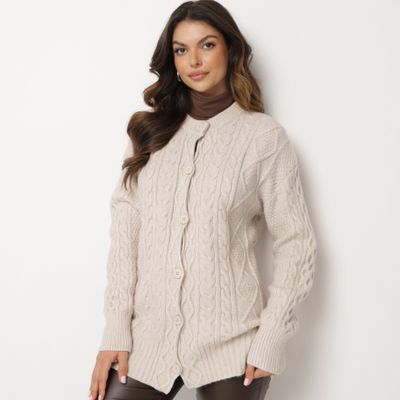Sweter damski casualowy na zimę born2be ze sklepu: born2be.pl w kategorii: Swetry damskie - zdjęcie 054DCF2-170-2564_349227