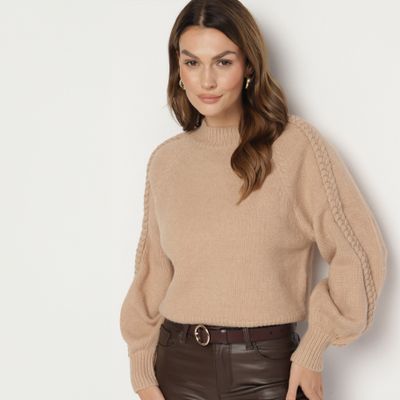 born2be - Sweter damski casual na zimę ze sklepu: born2be.pl w kategorii: Swetry damskie - zdjęcie 054DCF2-170-2564_349602