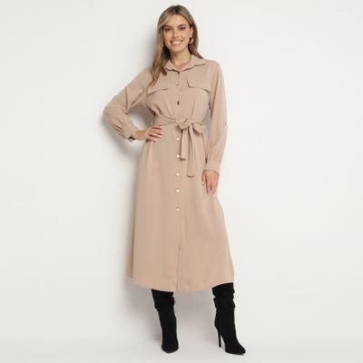 Sukienka casual koszulowa born2be ze sklepu: born2be.pl w kategorii: Sukienki - zdjęcie 054DCF2-170-2564_350082