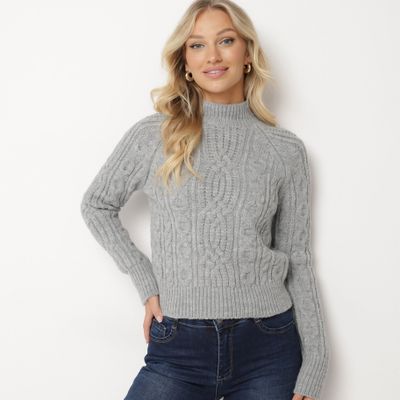 Sweter damski na zimę casual born2be ze sklepu: born2be.pl w kategorii: Swetry damskie - zdjęcie 054DCF2-170-2564_351234