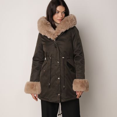 Parka damska jesienna na wiosnę born2be ze sklepu: born2be.pl w kategorii: Parki damskie - zdjęcie 054DCF2-170-2564_352778