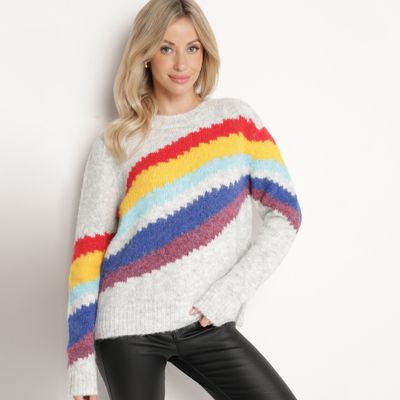 Sweter damski casual born2be ze sklepu: born2be.pl w kategorii: Swetry damskie - zdjęcie 054DCF2-170-2564_353726