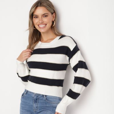 Sweter damski casualowy na zimę born2be ze sklepu: born2be.pl w kategorii: Swetry damskie - zdjęcie 054DCF2-170-2564_353810