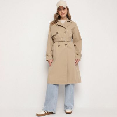 born2be - Płaszcz damski casual na wiosnę ze sklepu: born2be.pl w kategorii: Płaszcze damskie - zdjęcie 054DCF2-170-2564_357775
