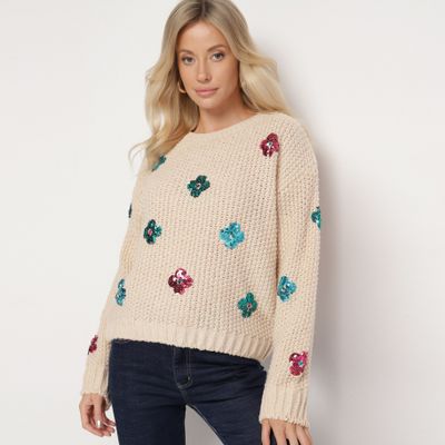 born2be - Sweter damski na zimę casual ze sklepu: born2be.pl w kategorii: Swetry damskie - zdjęcie 054DCF2-170-2564_358116