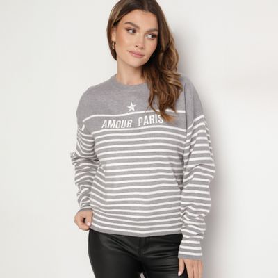 Sweter damski casual born2be ze sklepu: born2be.pl w kategorii: Swetry damskie - zdjęcie 054DCF2-170-2564_358391