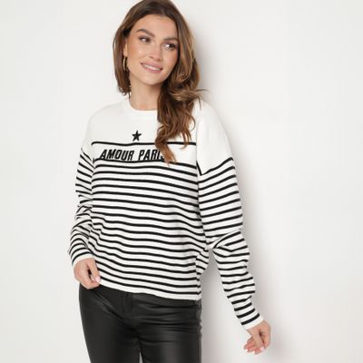 Sweter damski casualowy born2be ze sklepu: born2be.pl w kategorii: Swetry damskie - zdjęcie 054DCF2-170-2564_358392