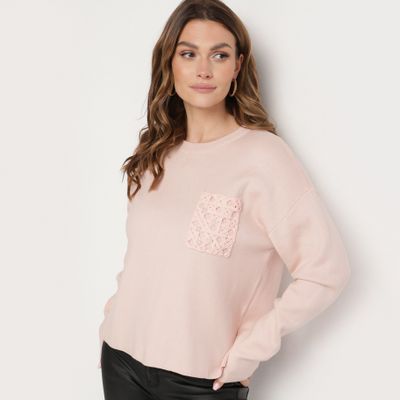 Sweter damski casual born2be ze sklepu: born2be.pl w kategorii: Swetry damskie - zdjęcie 054DCF2-170-2564_358465