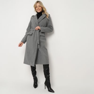 Płaszcz damski casual born2be ze sklepu: born2be.pl w kategorii: Płaszcze damskie - zdjęcie 054DCF2-170-2564_361473