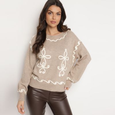 Sweter damski casual born2be ze sklepu: born2be.pl w kategorii: Swetry damskie - zdjęcie 054DCF2-170-2564_362180