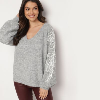 Sweter damski casual born2be ze sklepu: born2be.pl w kategorii: Swetry damskie - zdjęcie 054DCF2-170-2564_362419