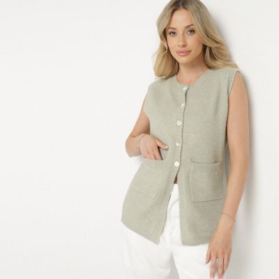 born2be - Kamizelka damska casual ze sklepu: born2be.pl w kategorii: Kamizelki damskie - zdjęcie 054DCF2-170-2564_379995