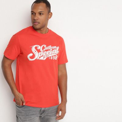 T-shirt męski młodzieżowy born2be ze sklepu: born2be.pl w kategorii: T-shirty męskie - zdjęcie 054DCF2-170-2564_382252