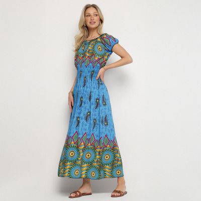 Sukienka boho trapezowa born2be ze sklepu: born2be.pl w kategorii: Sukienki - zdjęcie 054DCF2-170-2564_384911