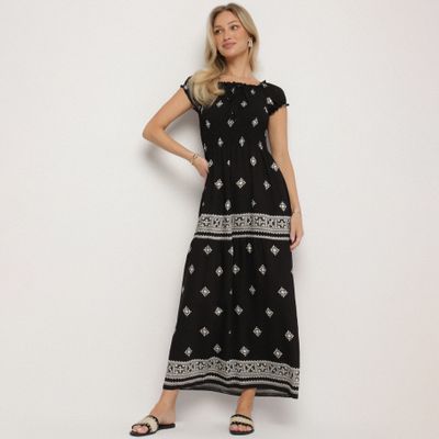 Sukienka rozkloszowana w stylu boho born2be ze sklepu: born2be.pl w kategorii: Sukienki - zdjęcie 054DCF2-170-2564_385207