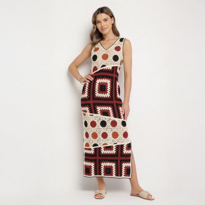 Sukienka w stylu boho born2be ze sklepu: born2be.pl w kategorii: Sukienki - zdjęcie 054DCF2-170-2564_392611