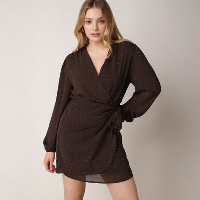 Sukienka kopertowa casual born2be ze sklepu: born2be.pl w kategorii: Sukienki - zdjęcie 054DCF2-170-2564_401358