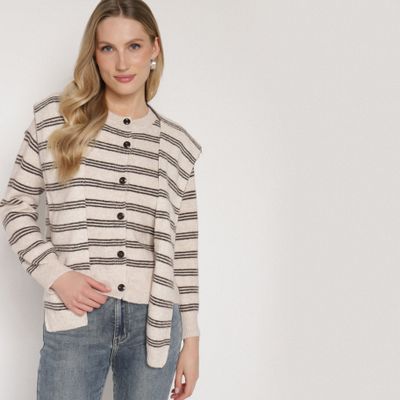 Sweter damski casual na zimę born2be ze sklepu: born2be.pl w kategorii: Swetry damskie - zdjęcie 054DCF2-170-2564_401388