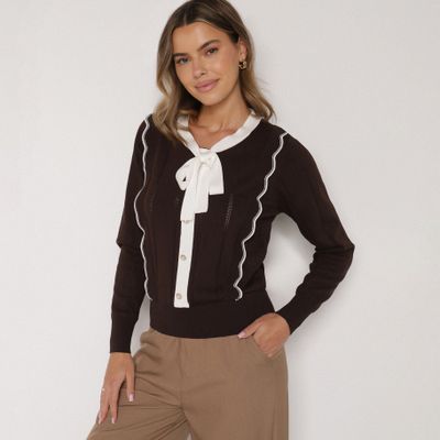 Sweter damski casual born2be ze sklepu: born2be.pl w kategorii: Swetry damskie - zdjęcie 054DCF2-170-2564_401742