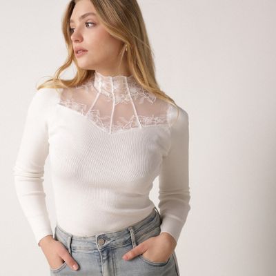born2be - Sweter damski na zimę ze sklepu: born2be.pl w kategorii: Swetry damskie - zdjęcie 054DCF2-170-2564_402811