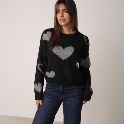 Sweter damski casual na zimę born2be ze sklepu: born2be.pl w kategorii: Swetry damskie - zdjęcie 054DCF2-170-2564_410053