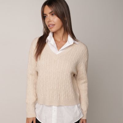 Sweter damski na zimę born2be ze sklepu: born2be.pl w kategorii: Swetry damskie - zdjęcie 054DCF2-170-2564_410177